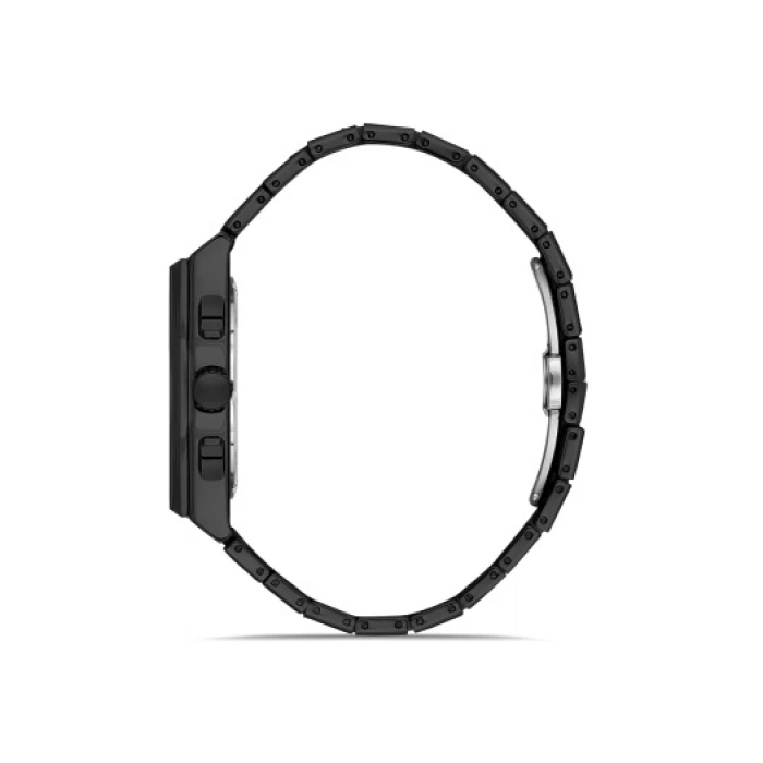 Ferro Siyah Çelik Kordon Erkek Kol Saati FM40132A-G Tüm Fonksiyonlar Aktif 3 ATM Su Geçirmez