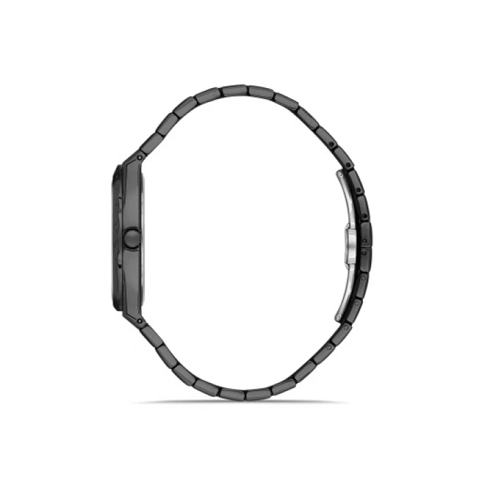 Ferro Siyah Çelik Kordon Erkek Kol Saati FM40133A-G Tüm Fonksiyonlar Aktif 3 ATM Su Geçirmez