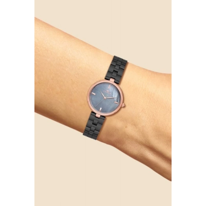 Ferro Black Steel Strap Womens Wristwatch F21100A-Q