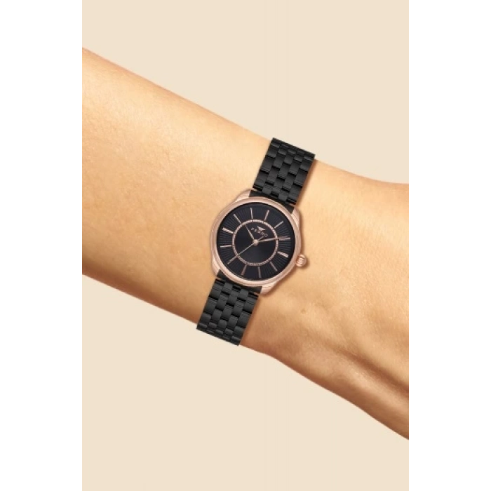 Ferro Black Steel Strap Womens Wristwatch F21152A-R