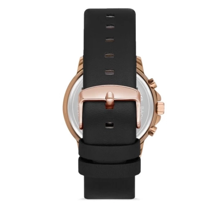 Ferro Siyah Deri Kordon Erkek Kol Saati FM11146B-R Fonksiyonları Aktif 3ATM SuGeçirmez HediyePaketli