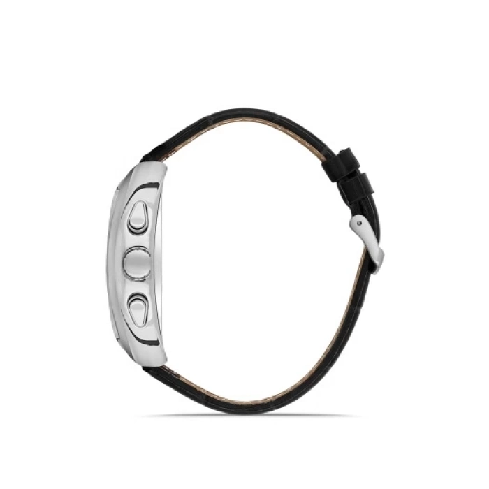 Ferro Siyah Deri Kordon Erkek Kol Saati FM11447B-J10 Fonksiyonları Aktif 3ATM Su Geçirmez