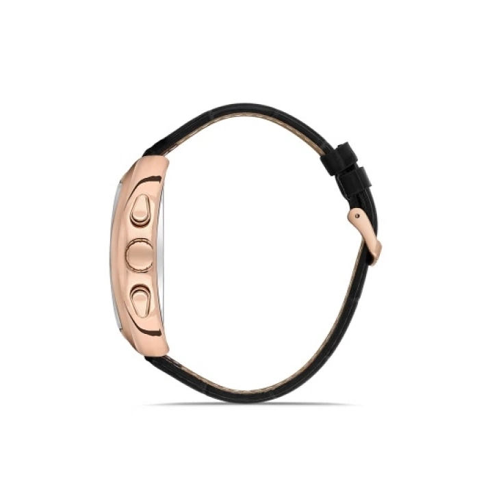 Ferro Siyah Deri Kordon Erkek Kol Saati FM11447B-R10 Fonksiyonları Aktif 3ATM Su Geçirmez