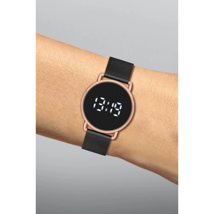 Ferro Black Mesh Strap Mens Wristwatch F11064C-R