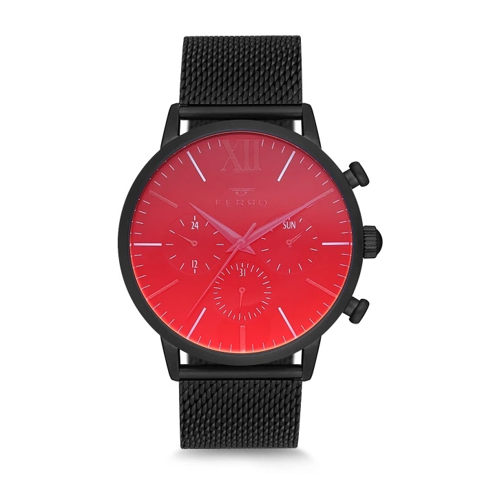 Ferro Siyah Hasır Kordon Erkek Kol Saati FM11005C-909-G2