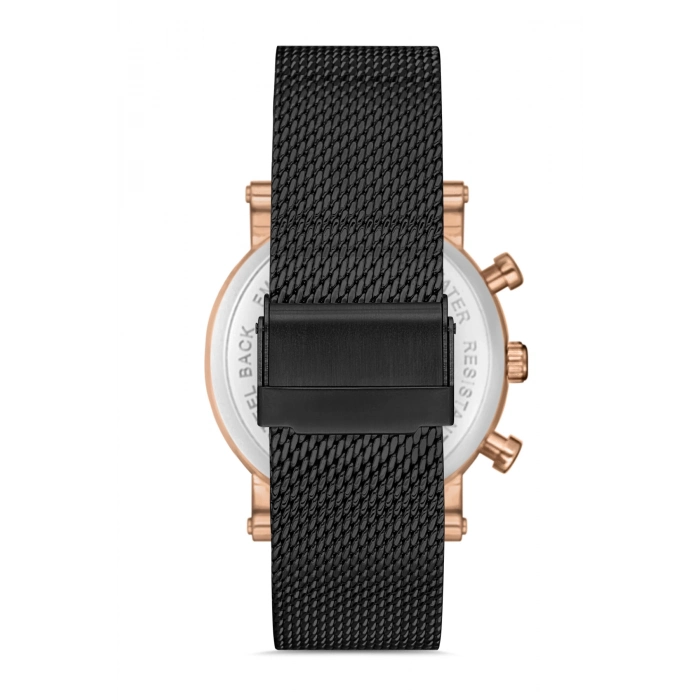 Ferro Black Mesh Strap Mens Wristwatch FM1536C-R