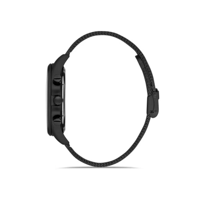 Ferro Siyah Hasır Kordon Erkek Kol Saati FM31298C-G Tüm Fonksiyonları Aktif 3 ATM Su Geçirmez