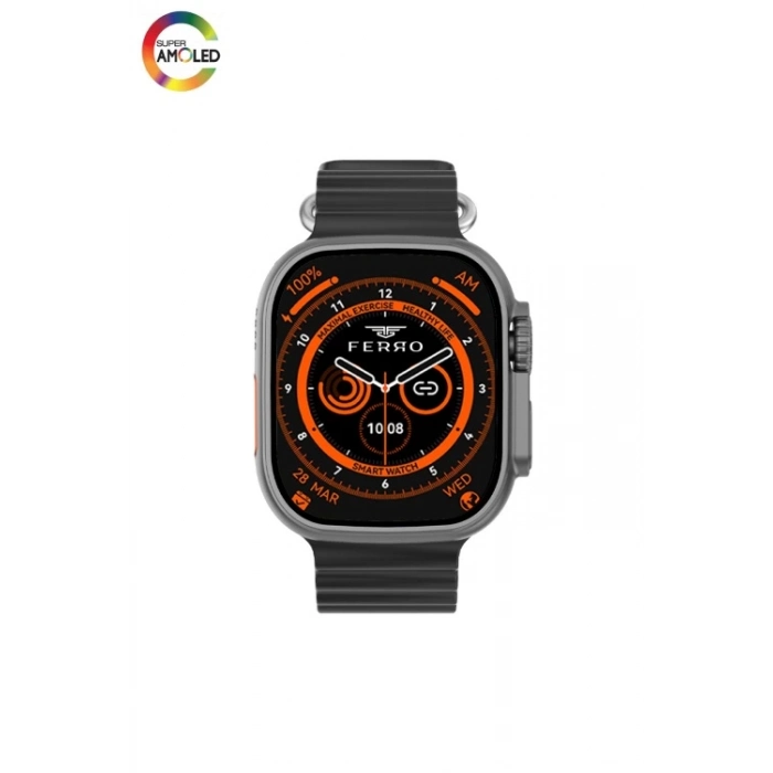 Ferro Siyah Silikon Kordon Akıllı Kol Saati FSW1116-G