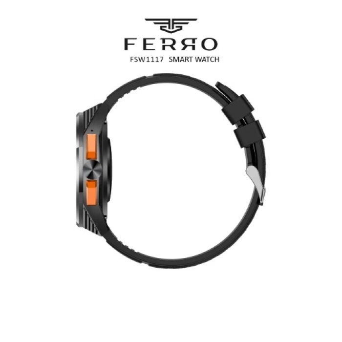Ferro Siyah Silikon Kordon Akıllı Kol Saati FSW1117D-G