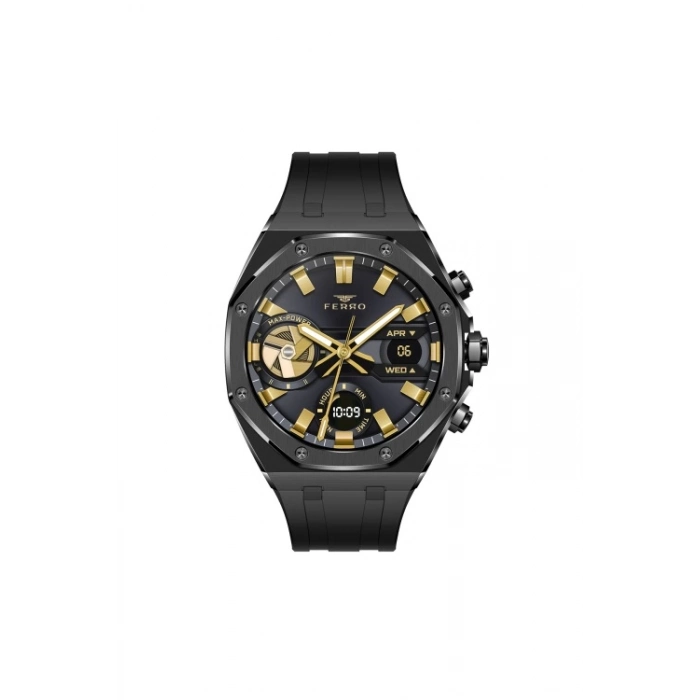 Ferro Siyah Silikon Kordon Erkek Akıllı Saat FSW1121D-G