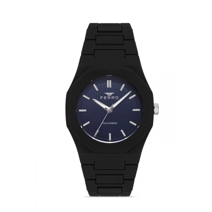 Ferro Black PolyCarbon Strap Mens Wristwatch F11400D-G3