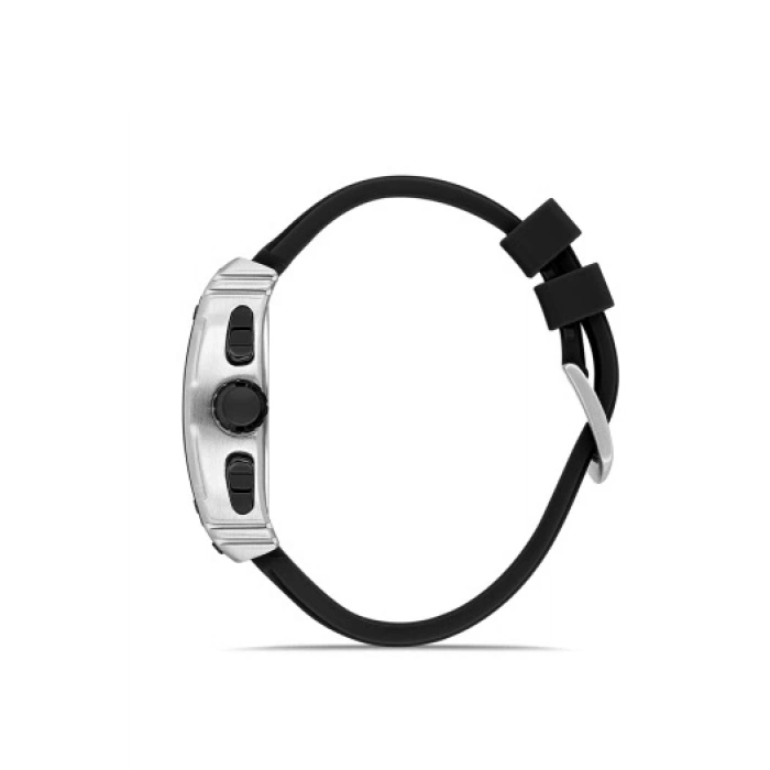 Ferro Siyah Silikon Kordon Erkek Kol Saati FM11351D-J2 Fonksiyonları Aktif 3ATM Su Geçirmez