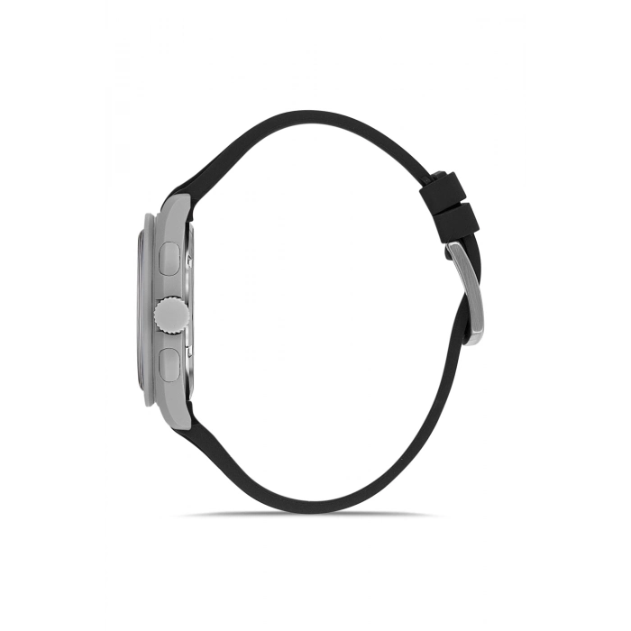 Ferro Siyah Silikon Kordon Kol Saati FM11401D-Y Fonksiyonları Aktif 3ATM Su Geçirmez HediyePaket