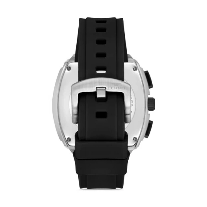 Ferro Black Silicone Band Mens Wristwatch FM31346D-J2