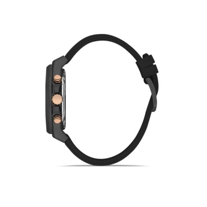 Ferro Siyah Silikon Kordon Erkek Kol Saati FM31348D-G Tüm Fonksiyonları Aktif 3 ATM Su Geçirmez