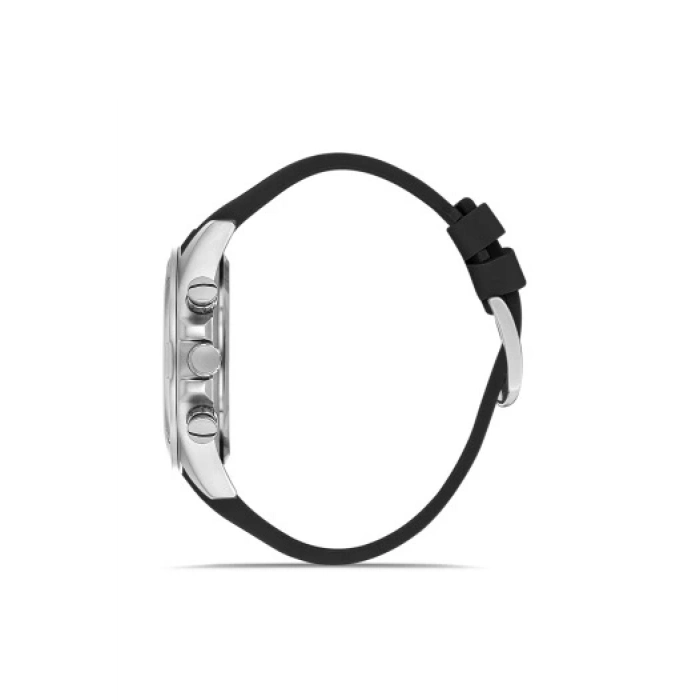 Ferro Siyah Silikon Kordon Erkek Kol Saati FM31361D-J2 Tüm Fonksiyonları Aktif 3 ATM Su Geçirmez