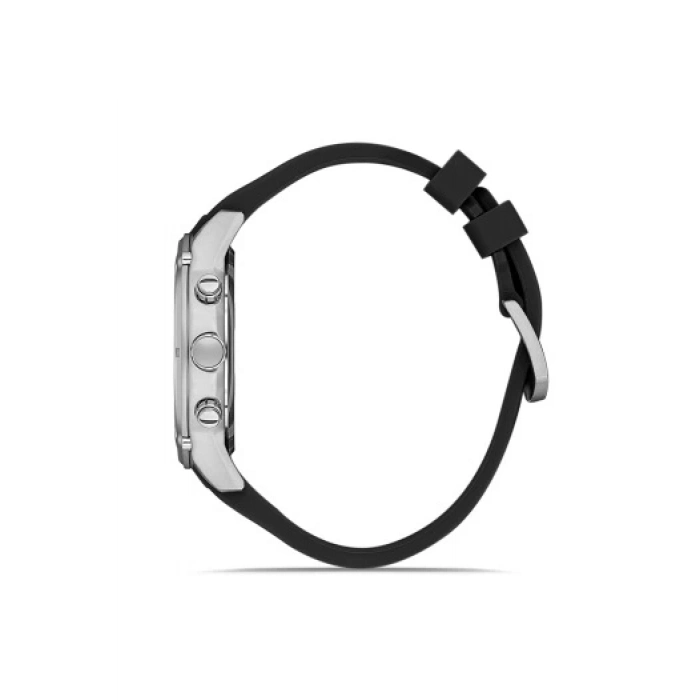 Ferro Siyah Silikon Kordon Erkek Kol Saati FM31363D-J2 Tüm Fonksiyonlar Aktif 3 ATM Su Geçirmez