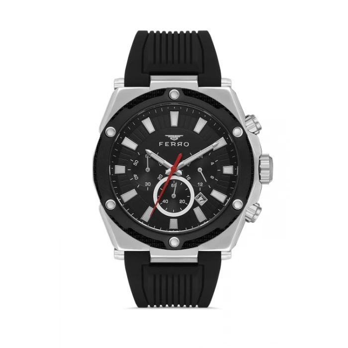 Ferro Black Steel Strap Mens Wristwatch FM31396D-J2