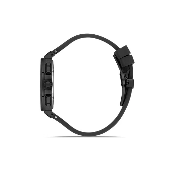 Ferro Siyah Silikon Kordon Erkek Kol Saati FM43001D-G Tüm Fonksiyonlar Aktif 3 ATM Su Geçirmez