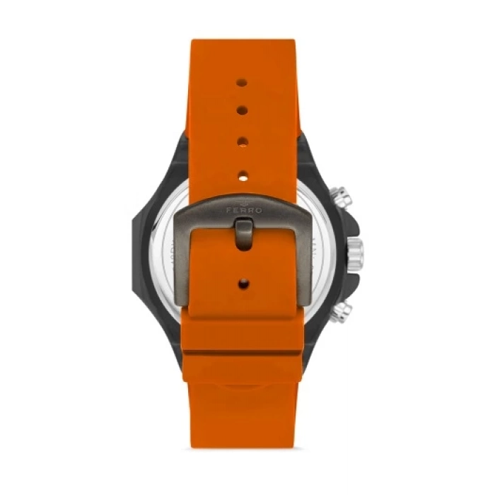 Ferro Orange Silicone Band Mens Wristwatch FM31348D-ZL
