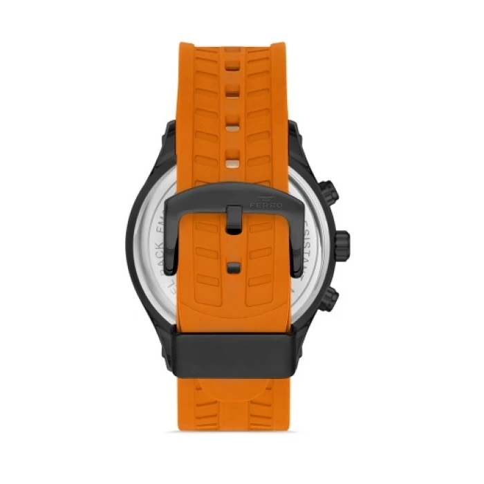 Ferro Turunucu Silikon Kordon Erkek Kol Saati FM31354D-ZO Fonksiyonları Aktif 3 ATM Su Geçirmez