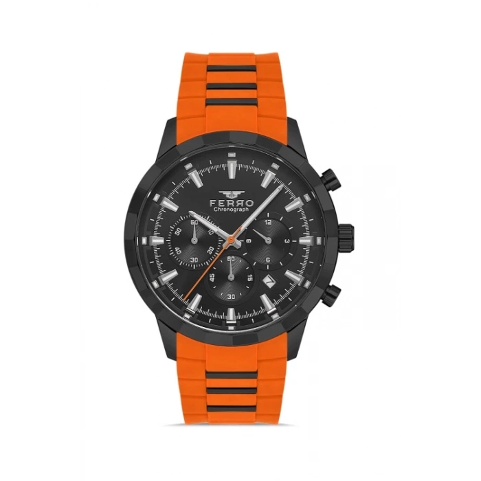 Ferro Orange Silicone Band Mens Wristwatch FM31360D-ZL