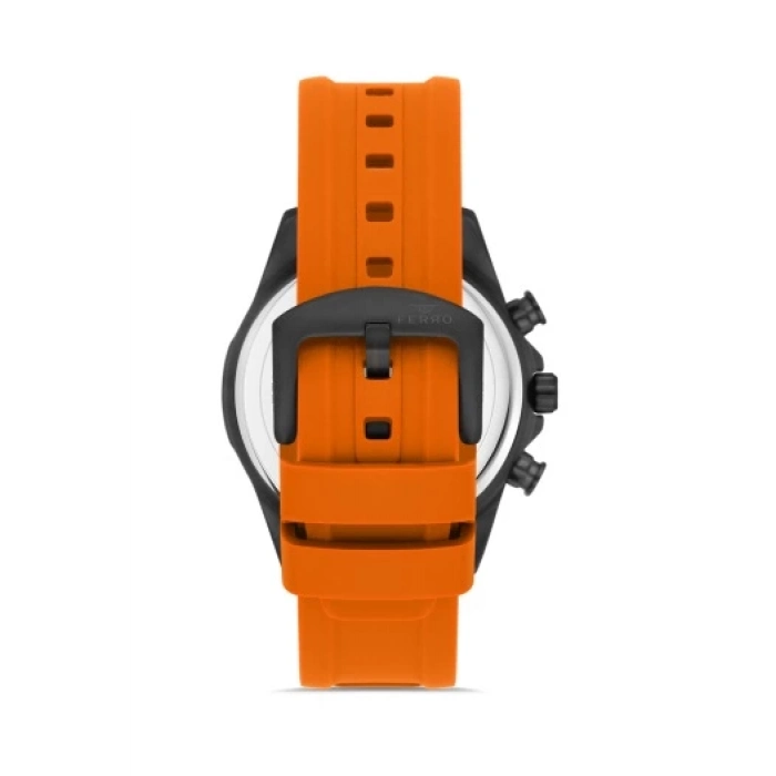 Ferro Turunucu Silikon Kordon Erkek Kol Saati FM31361D-ZL Fonksiyonları Aktif 3 ATM Su Geçirmez