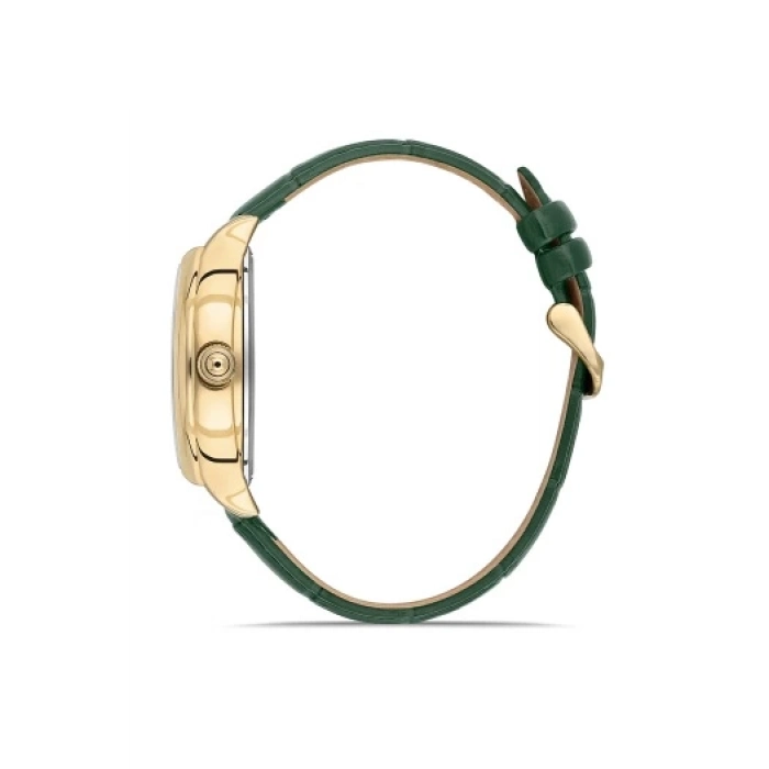 Ferro Yeşil Deri Kordon Erkek Kol Saati FM40125B-N10 Tüm Fonksiyonlar Aktif 3 ATM Su Geçirmez