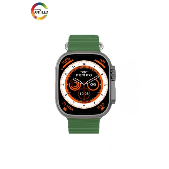 Ferro Green Silicone Band Smart Wristwatch FSW1116-GY