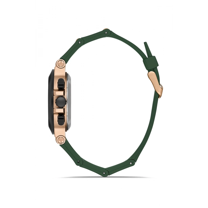 Ferro Yeşil Silikon Kordon Erkek Kol Saati FM11539DWT-ZQ6 Fonksiyonları Aktif 3ATM Su Geçirmez