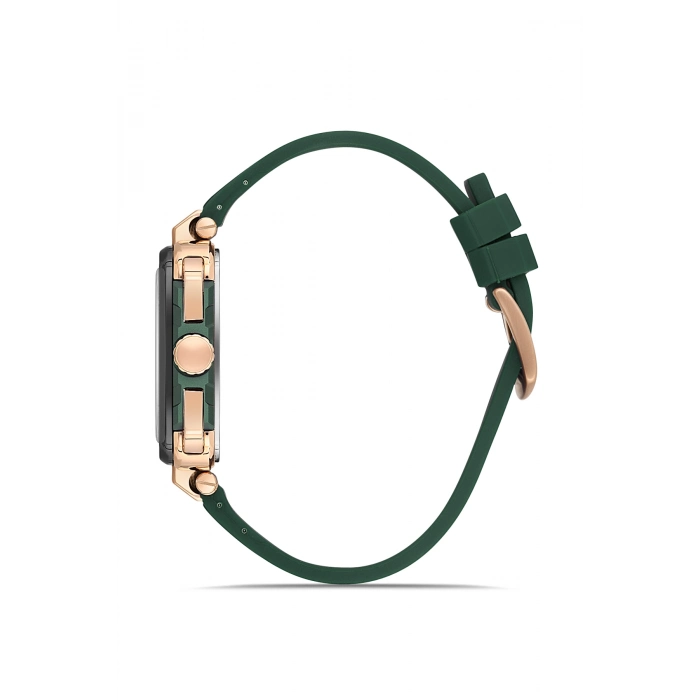 Ferro Yeşil Silikon Kordon Erkek Kol Saati FM11572DWT-R6 Fonksiyonları Aktif 3 ATM Su Geçirmez