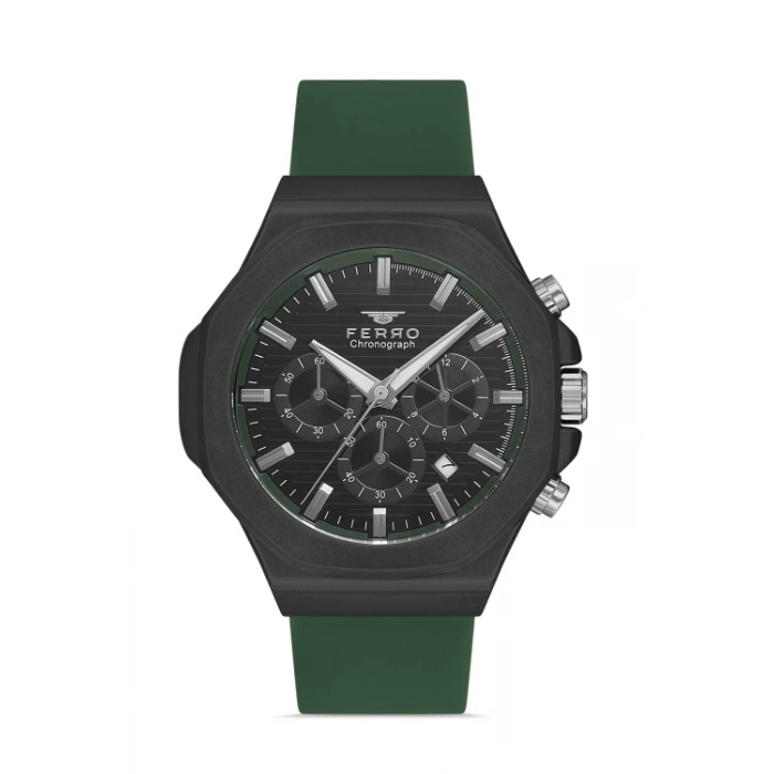 Ferro Green Silicone Band Mens Wristwatch FM31348D-ZF2