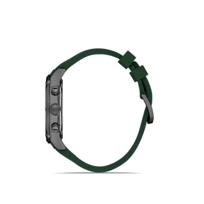 Ferro Yeşil Silikon Kordon Erkek Kol Saati FM31363D-ZJ10 Tüm Fonksiyonlar Aktif 3 ATM Su Geçirmez