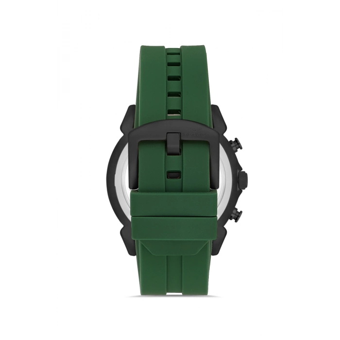 Ferro Yeşil Silikon Kordon Erkek Kol Saati FM31402D-ZQ6 Tüm Fonksiyonlar Aktif 3 ATM Su Geçirmez