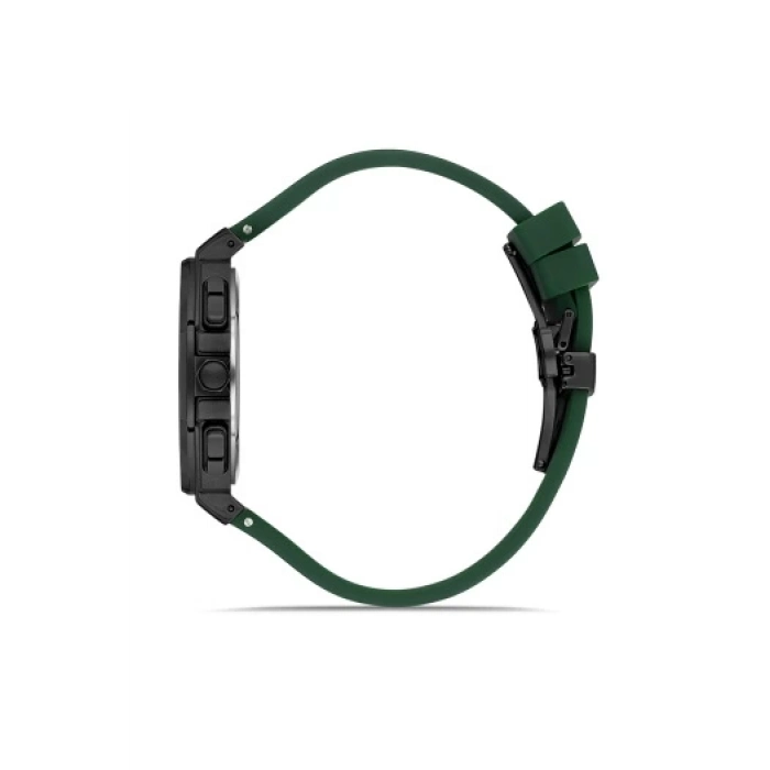 Ferro Yeşil Silikon Kordon Erkek Kol Saati FM43001D-ZJ Tüm Fonksiyonlar Aktif 3 ATM Su Geçirmez