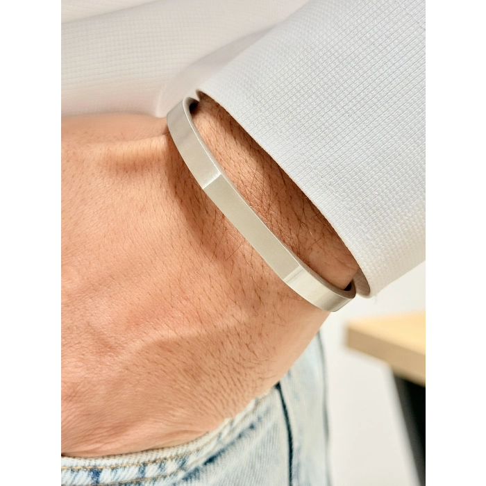 Gümüş Çelik Erkek Bileklik FRJ10097A-A 2 Yıl Garantili Hediye Paketli