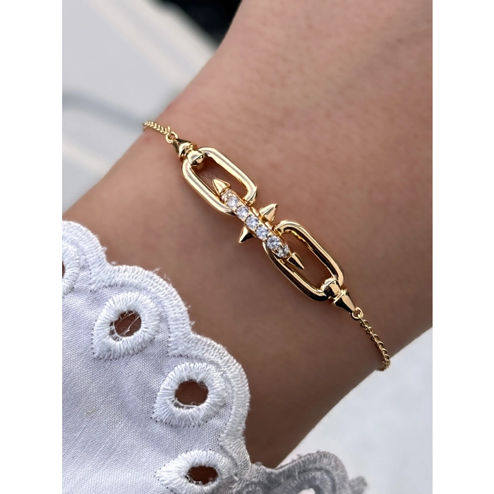 Sarı Çelik Kadın Bileklik FRJW10011A-B 2 Yıl Garantili Hediye Paketli