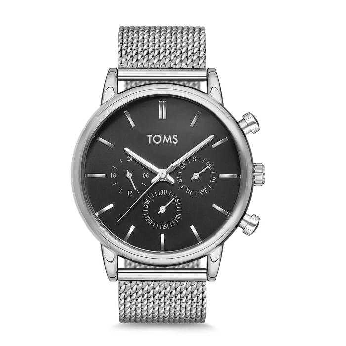 Toms Gümüş Hasır kordon Erkek Kol Saati TM81841C-949-A