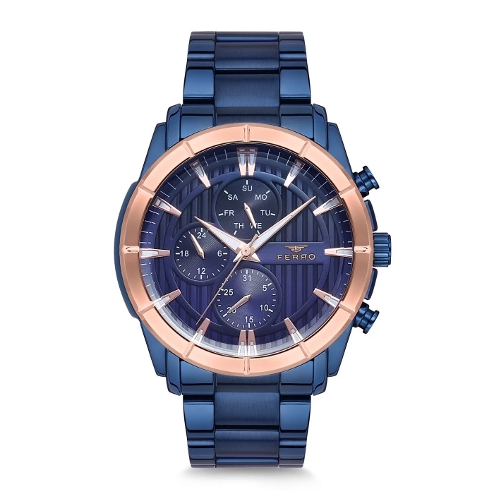 Toms Lacivert Celik Kordon Erkek Kol Saati FM1889A-T