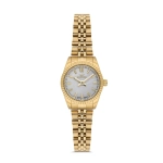 Ferro Sarı Çelik Kordon Kadın Kol Saati FL21595AWT-B 3ATM Su Geçirmez 2 Yıl Garantili HediyePaket