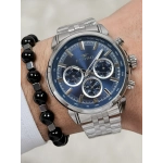 Ferro Gümüş Çelik Kordon Erkek Kol Saati FM11375A-A3 Fonksiyonları Aktif Su Geçirmez Bileklik Hediye