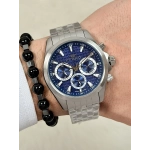 Ferro Gümüş Çelik Kordon Erkek Kol Saati FM40158A-A3 Tüm Fonksiyonlar Aktif 3 ATM Su Geçirmez