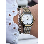 Ferro Sarı ve Gümüş Çelik Kordon Kadın Kol Saati FL21766A-D 3ATM Su Geçirmez 2 Yıl Garantili