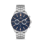 Ferro Gümüş Çelik Kordon Erkek Kol Saati FM40139A-L Tüm Fonksiyonlar Aktif 3 ATM Su Geçirmez