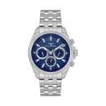 Ferro Gümüş Çelik Kordon Erkek Kol Saati FM40158A-A3 Tüm Fonksiyonlar Aktif 3 ATM Su Geçirmez