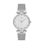 Ferro Silver Wicker Cord Womens Wristwatch F21149C-A
