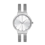 Ferro Silver Wicker Cord Womens Wristwatch F2996C-1109-A