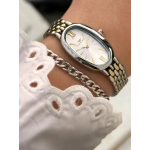 Ferro Gümüş ve Sarı Çelik Kordon Kadın Kol Saati FL21510A-D 3ATM Su Geçirmez 2 Yıl Garantili