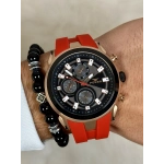 Ferro Kırmızı Silikon Kordon Erkek Kol Saati FM31402D-R4 Tüm Fonksiyonlar Aktif 3 ATM Su Geçirmez