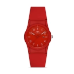 Ferro Red Silicone Band Womens Wristwatch FL21341D-ZM